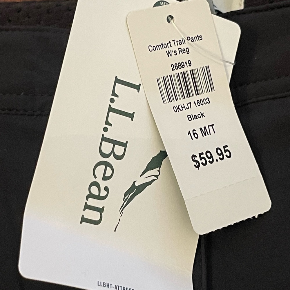 NWT LL Bean Water Repellant Comfort Fit Trail Straight Leg Pants - Picture 7 of 16